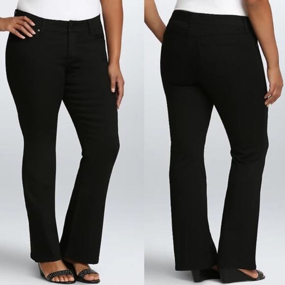 New TORRID Denim Slim Boot Black Mid Rise Jeans  | 10XS - Picture 1 of 9